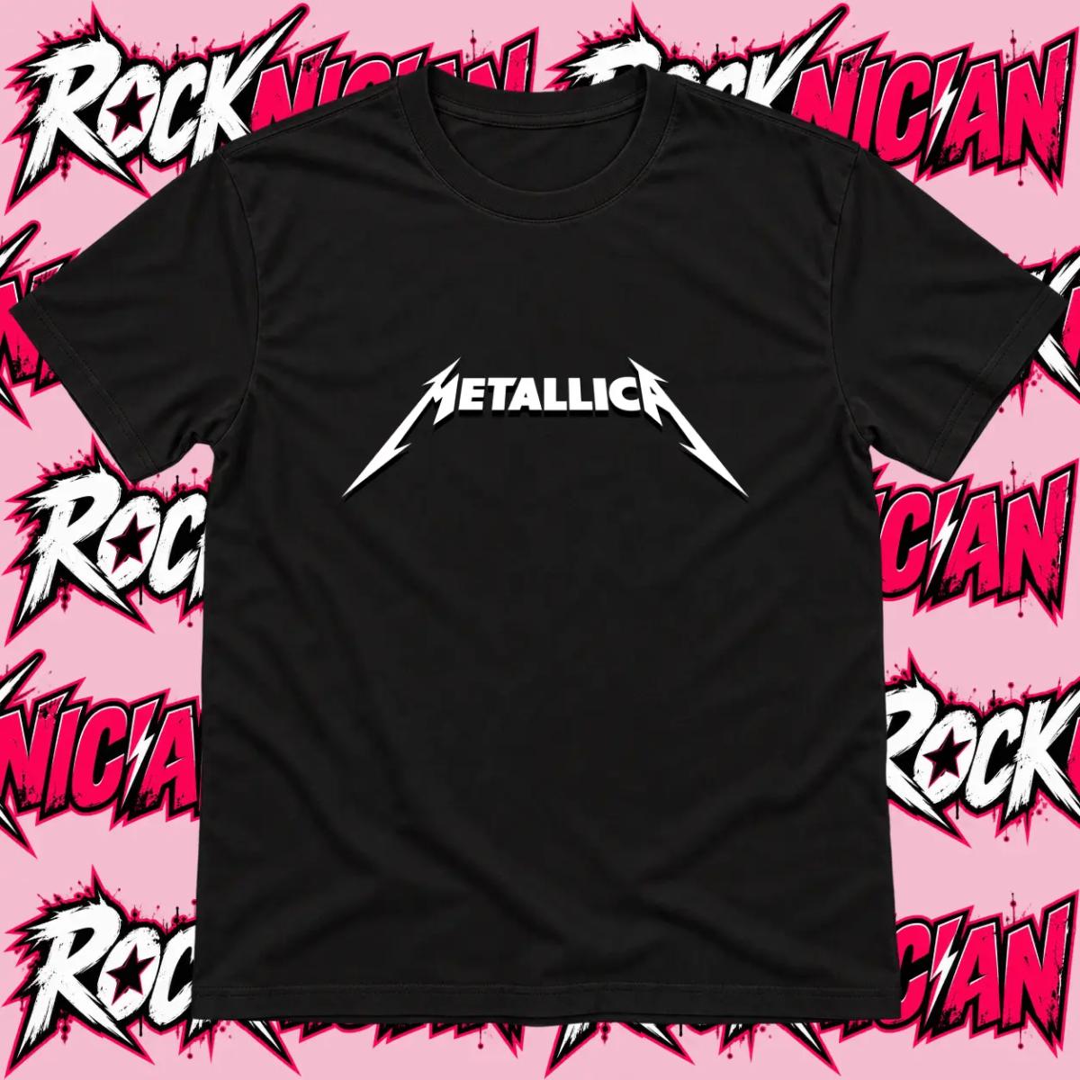 Metallica Logo - Black with White