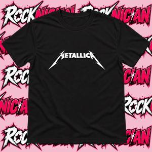 Metallica Logo - Black with White