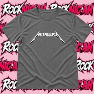Metallica Logo - Grey with White