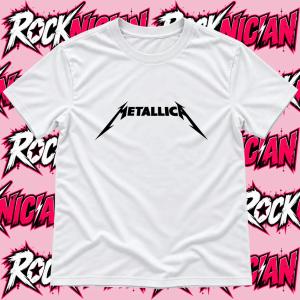 Metallica Logo - White with Black